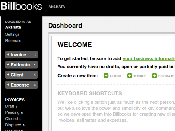 billbooks-dashbord