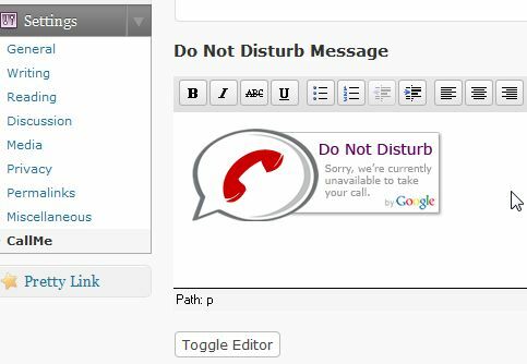 wordpress voicemail widget