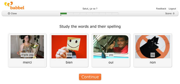 Babbel: Et interaktivt verktøy for spirende lingvister leksjon basic1