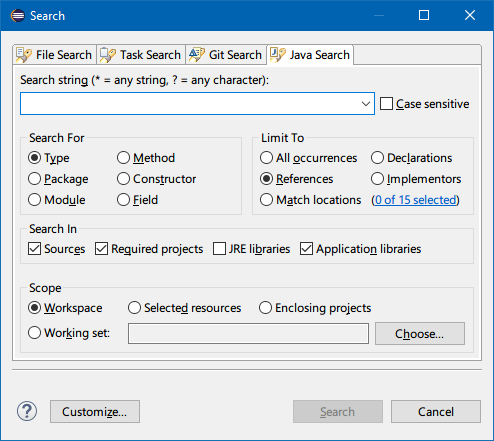 8 Eclipse tastatursnarveier viktig for nybegynnere java eclipse tips-søk