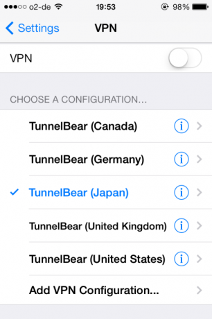 Sett opp en VPN på din iPhone i løpet av minutter med Tunnelbear tunnelbear9