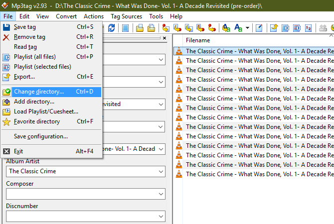 Mp3tag Change Directory