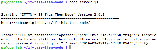 hvis dette, node standardverdiene feil