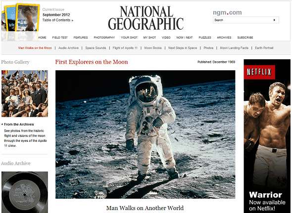 Lær om Neil Armstrong og The Apollo 11 Moon Landing On The Web nasjonalt geografisk apollo 11