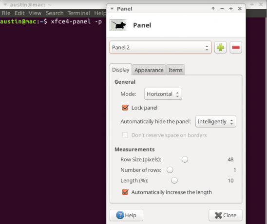 Gjør din Linux-musikkopplevelse sømløs med disse verktøyene XFCE-panelinnstillinger