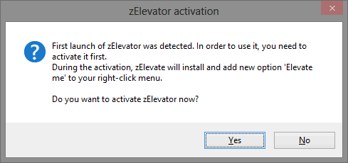 Slutt å irritere UAC-spørsmål - Hvordan lage en hvitliste for kontroll av brukerkontoer [Windows] zElevator Activation