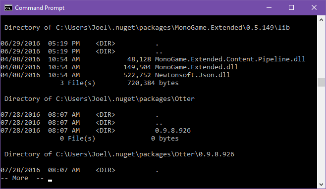 Paginert ledetekst-utdata