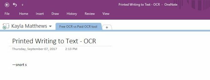 onenote optisk tegngjenkjenning