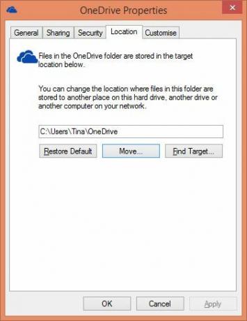 Flytt OneDrive-plassering