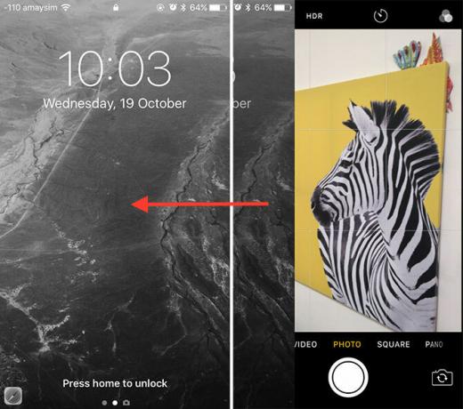 iOS 10 Kamera Låseskjerm