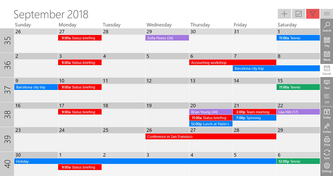 en kalender-app windows 10