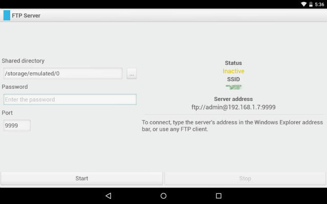 AndroidFTP-Solid-Explorer-server