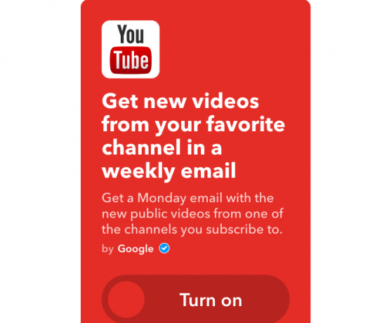 youtube ifttt nye kanalvideoer til ukentlig e-post