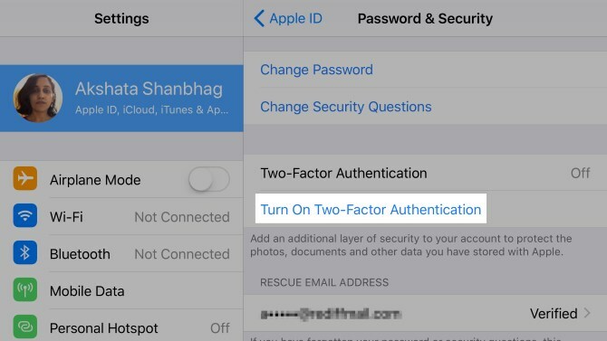 Apple-ID-To-faktor-autentisering-iOS