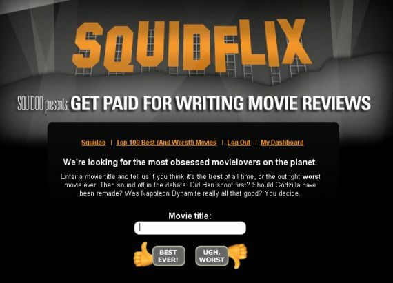 Hvordan skrive en filmanmeldelse på nettet og tjen penger ved å gjøre det squidflix