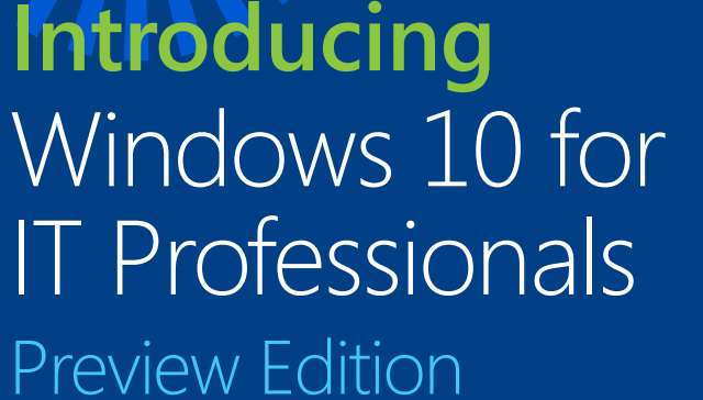 Windows 10 IT Professional-forhåndsvisning