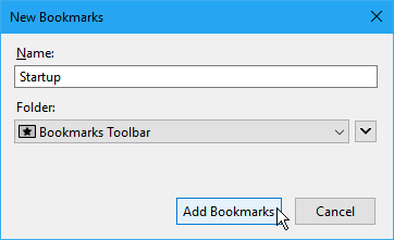 Ny bokmerke-dialogboks i Firefox