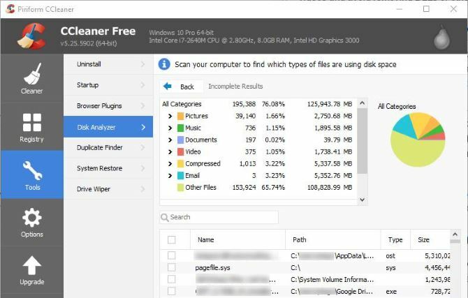 6 CCleaner-tips og triks for effektiv rengjøring av datamaskinen 05 CCleaner Disk Analyzer