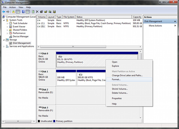 hvordan du omformaterer en harddisk