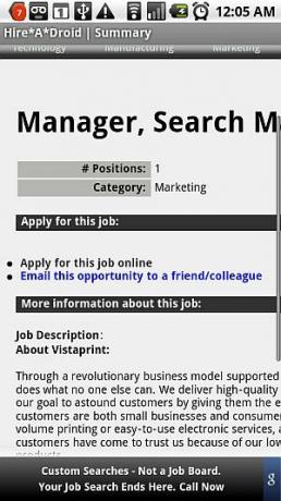Søk etter jobber fra din Android-mobiltelefon med Hire-A-Droid-enhet12