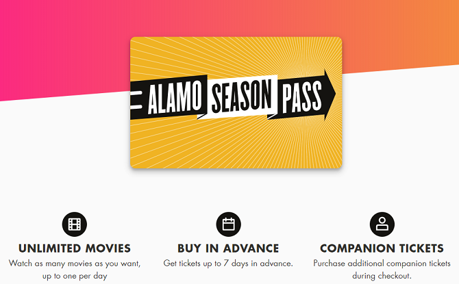 MoviePass-alternativer - Alamo Season Pass