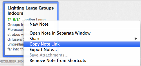 Merknad lenke Evernote