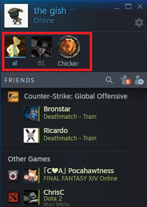 steam chat-favoritter