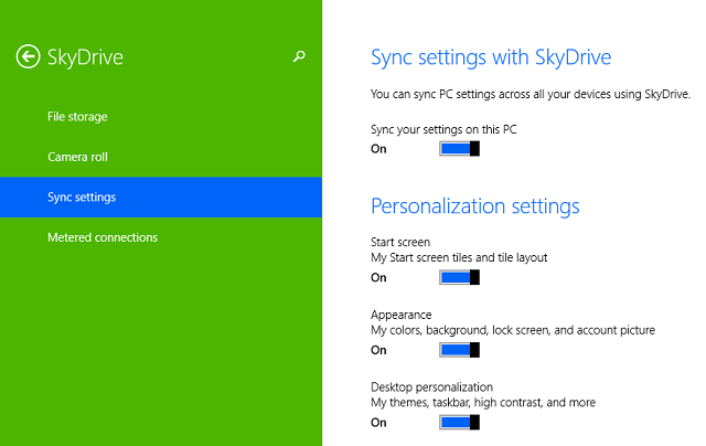 SkyDrive-PC-innstillinger-Sync