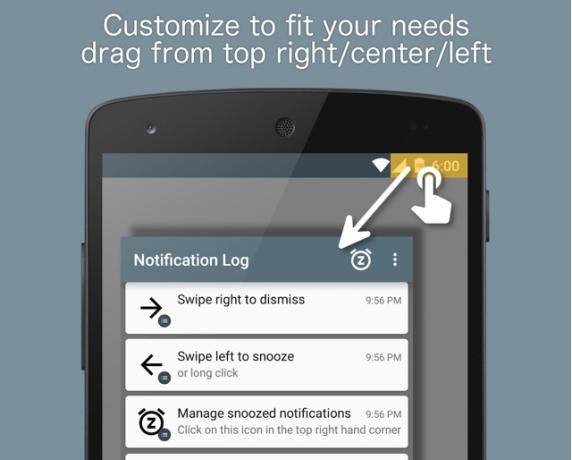 android-meldinger-notif-log-sveip ned