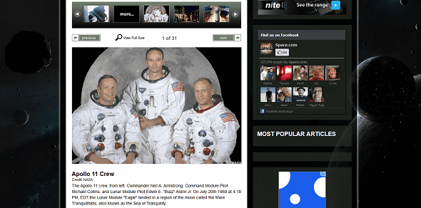 Lær mer om Neil Armstrong & The Apollo 11 Moon Landing On The Web romfartssted apollo 11