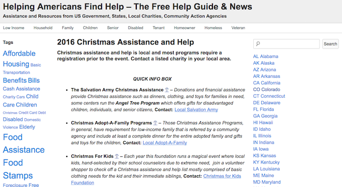 Christmas Charities - Helping Americans Find Help