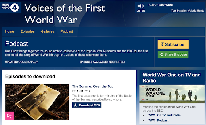 Military War Stories - Voices of the First World War