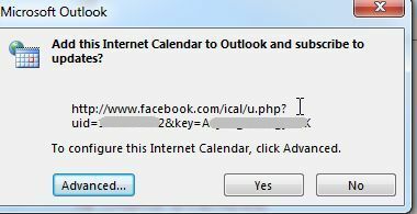 eksporter facebook kalender til gmail