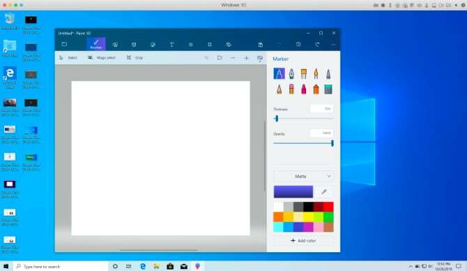 WIndows Paint 3D kjører på en Mac