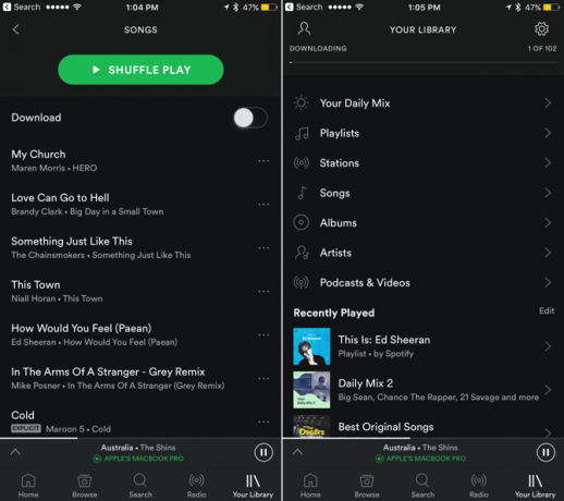 pendlingsvennlige apper spotify