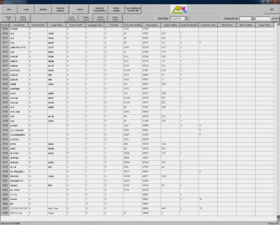 karaoke player databasestyring