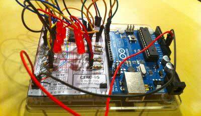 Arduino-programmering - leking med skiftregistre (a.k.a enda flere lysdioder) samlet skiftregisterveiledning