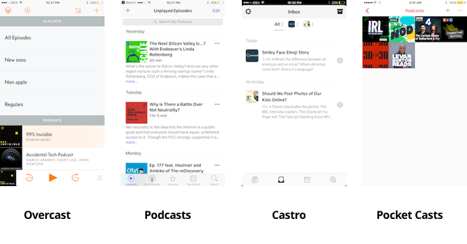 podcast-apper for iphone-sammenligning