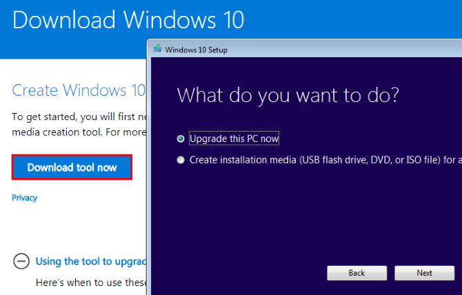 oppgradere windows 10 nedgraderer windows 8 7 instruksjoner