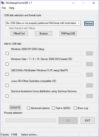 Slik lager du en oppstartbar multiboot USB for Windows og Linux WinSetupFromUSB USB Creation Panel