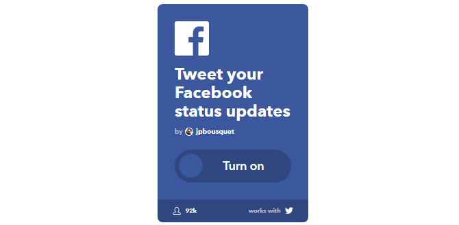 Den ultimate IFTTT-guiden: Bruk nettets kraftigste verktøy som en Pro 29IFTTT TweetFBStatusUpdates