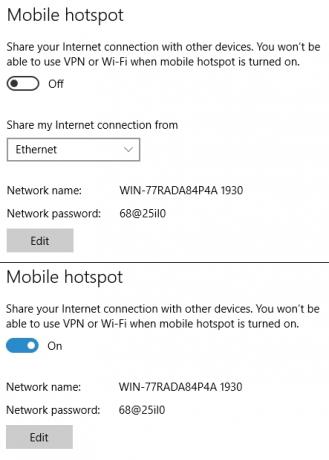 Windows 10 Mobile Hotspot På Av Slå av