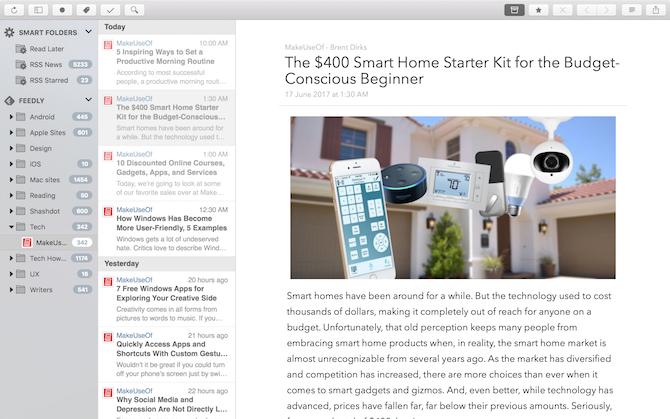 Mac RSS-lesere ReadKit