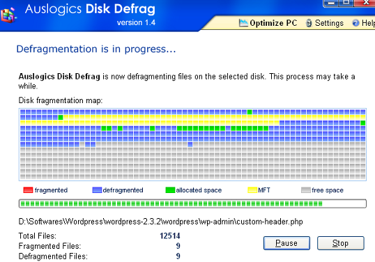 Auslogics Disk Defrag