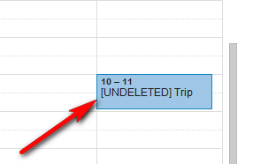 angre sletting av hendelser i google kalender