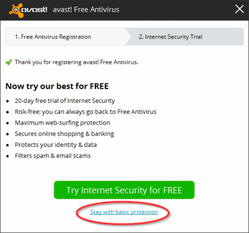 Avast - Registrering - bli med basic