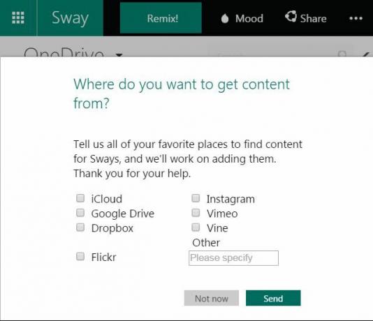 Alternativer for import av Microsoft Sway