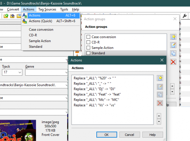 MP3Tag Actions Editor