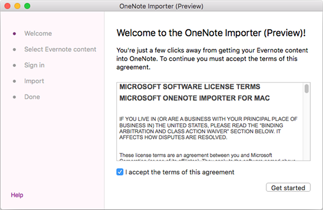 onenote-importør-MAC-trinn-1