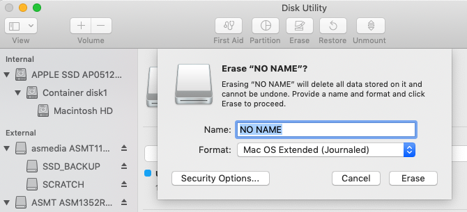 Slik sletter du en flash-stasjon fra Disk Utility på en Mac